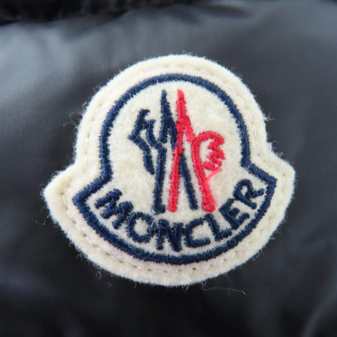 Great MONCLER down coat HERMINE Logo patch and hood black Nylon Women 2