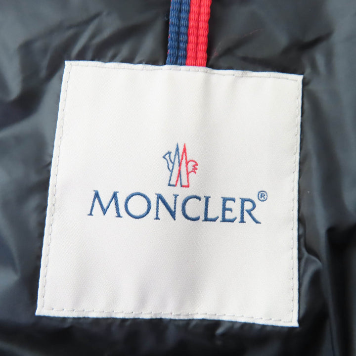Great MONCLER down coat HERMINE Logo patch and hood black Nylon Women 2