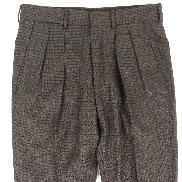 Pristine TOM FORD Pants Check Pattern 100% Wool Slacks 46 322R59 753P42