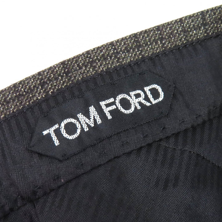 Pristine TOM FORD Pants Check Pattern 100% Wool Slacks 46 322R59 753P42