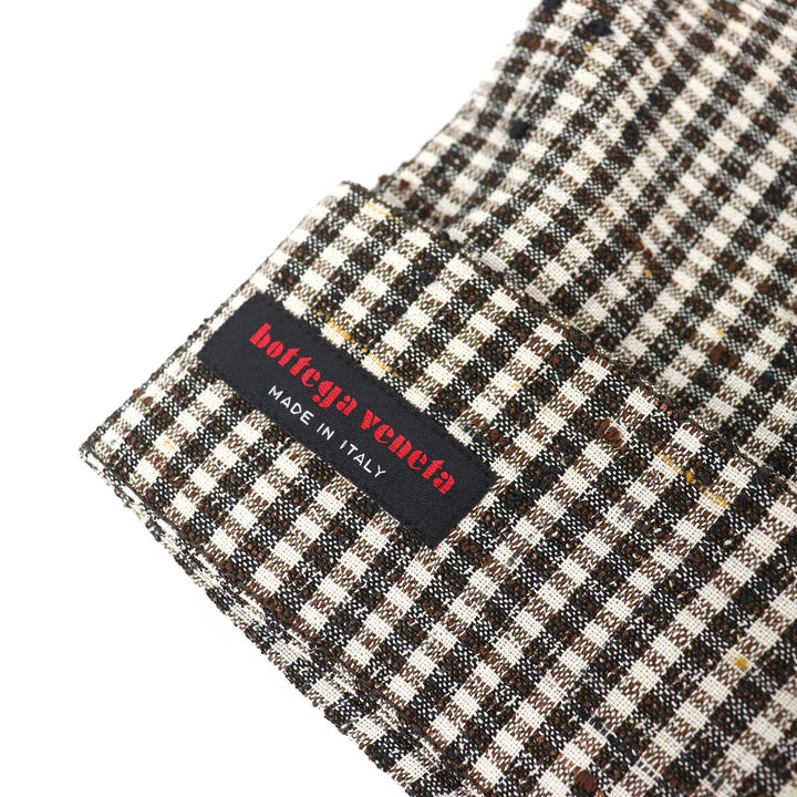 Excellent BOTTEGAVENETA Short sleeve shirt Check Pattern Open Collar 44 776819