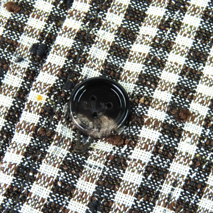 Excellent BOTTEGAVENETA Short sleeve shirt Check Pattern Open Collar 44 776819
