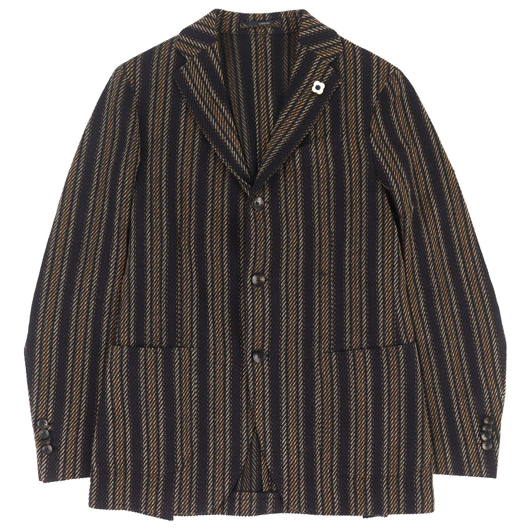 Excellent LARDINI tailored jacket Striped single-breasted jacket 46 JU903AQ43