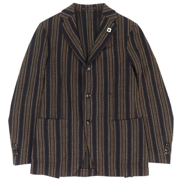 Excellent LARDINI tailored jacket Striped single-breasted jacket 46 JU903AQ43