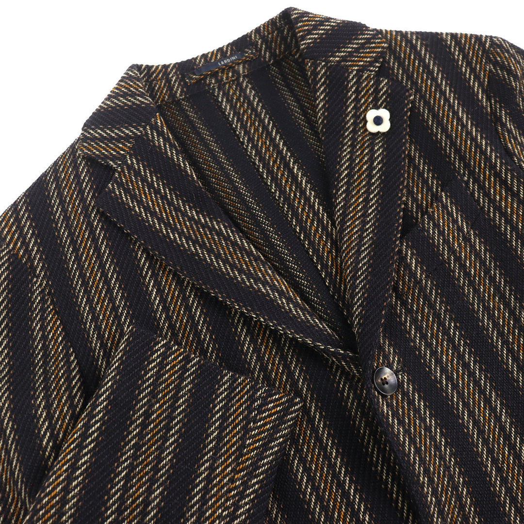 Excellent LARDINI tailored jacket Striped single-breasted jacket 46 JU903AQ43