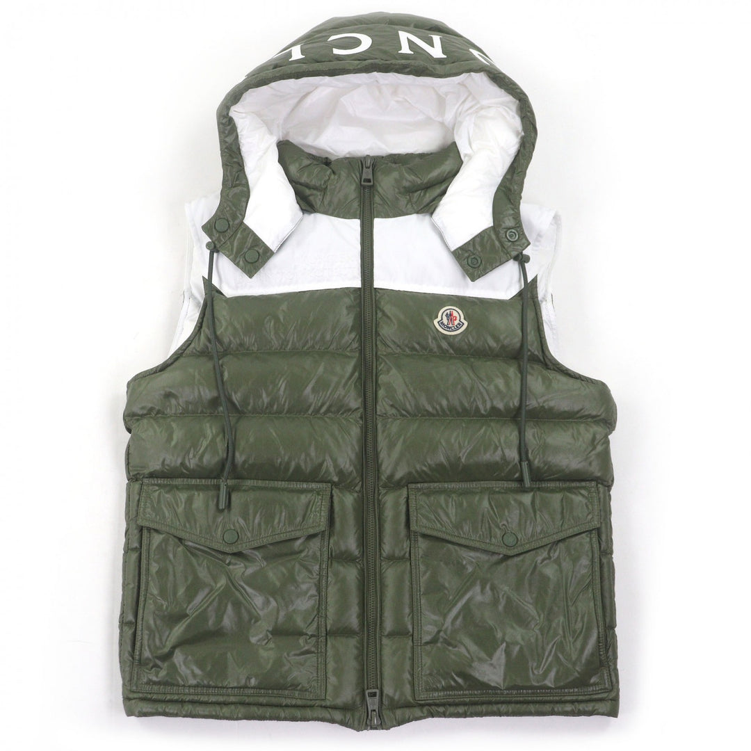 Great MONCLER Down vest GENICHI GILET BORN TO PROTECT Logo Patch