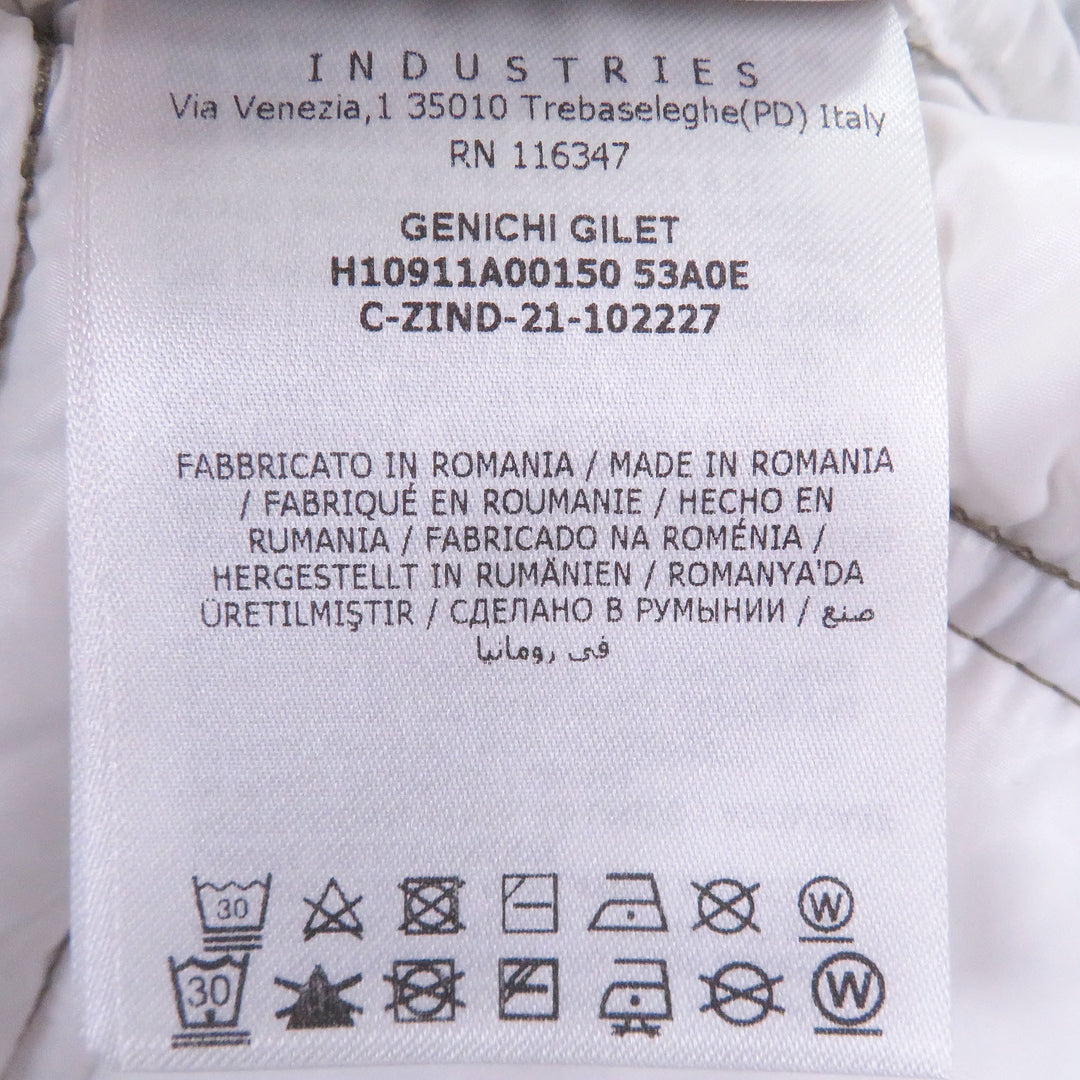 Great MONCLER Down vest GENICHI GILET BORN TO PROTECT Logo Patch
