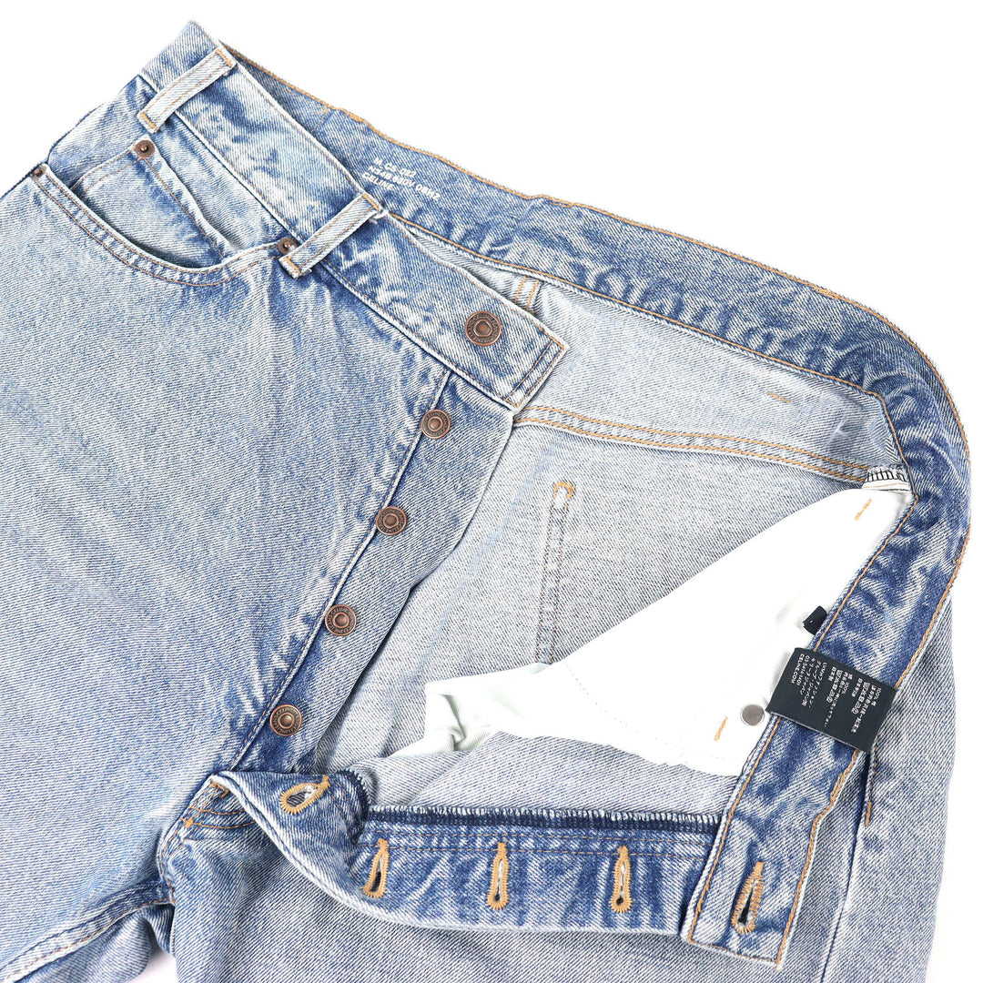 Excellent CELINE Horizon Wash Denim Wesley Shorts Low-rise 33 N34B 630V 08HZ