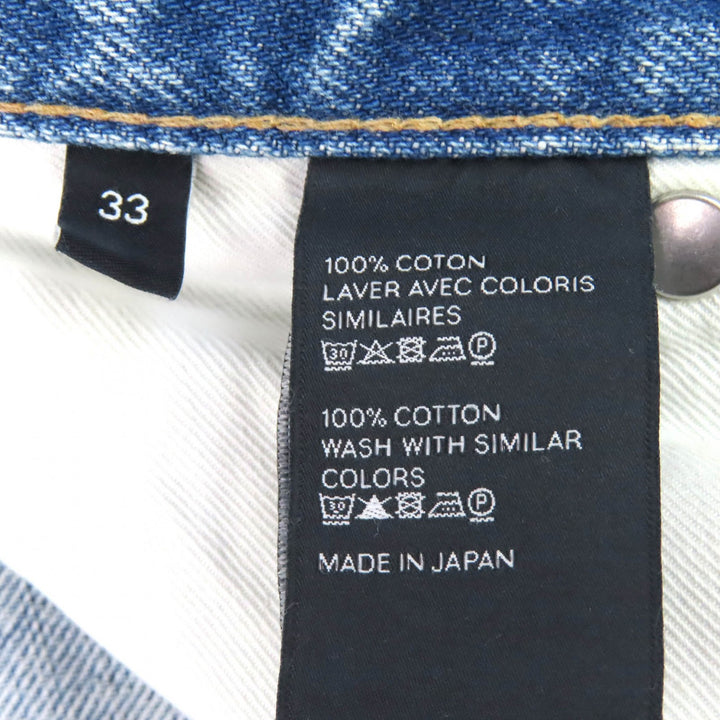 Excellent CELINE Horizon Wash Denim Wesley Shorts Low-rise 33 N34B 630V 08HZ
