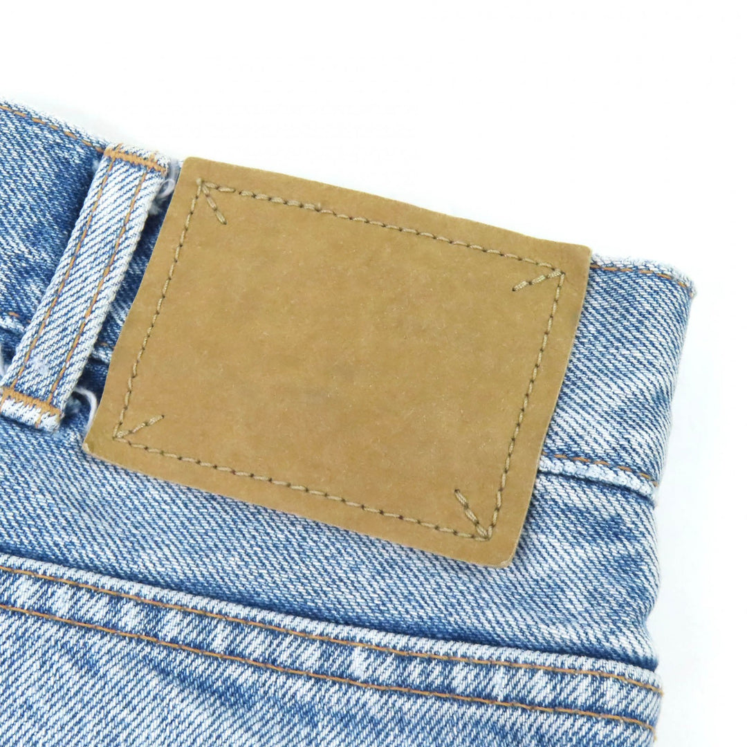 Excellent CELINE Horizon Wash Denim Wesley Shorts Low-rise 33 N34B 630V 08HZ