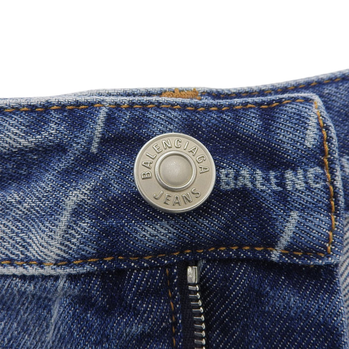 Great BALENCIAGA skirt Indigo cotton Women 34 641518