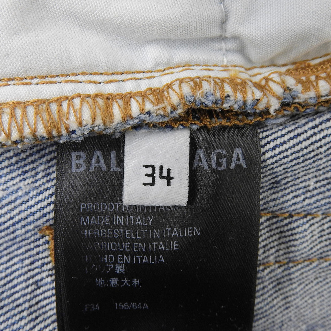 Great BALENCIAGA skirt Indigo cotton Women 34 641518