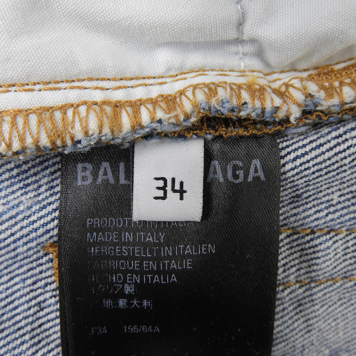 Great BALENCIAGA skirt Indigo cotton Women 34 641518