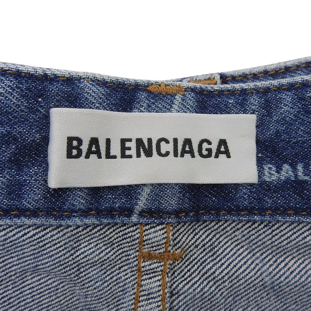Great BALENCIAGA skirt Indigo cotton Women 34 641518