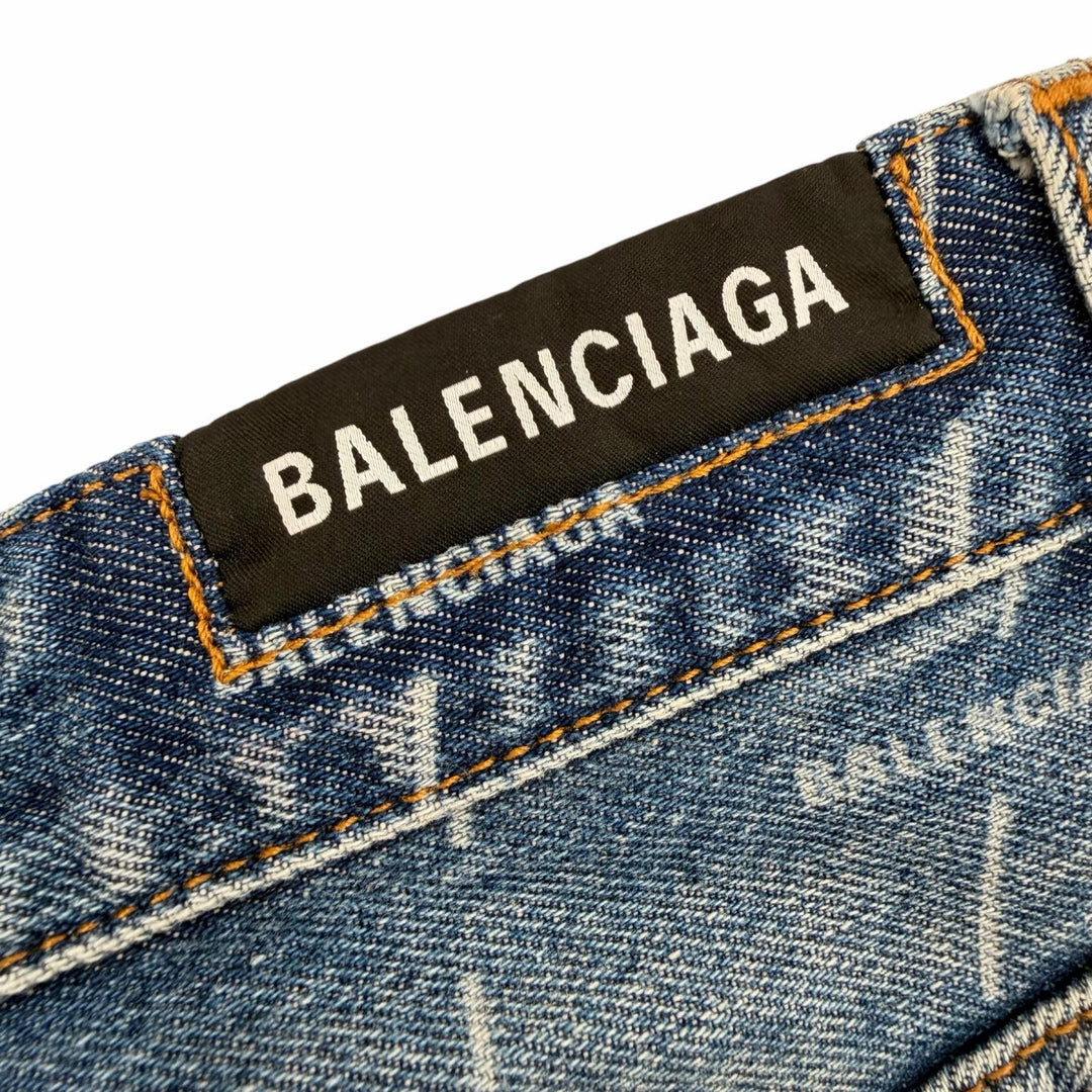 Great BALENCIAGA skirt Indigo cotton Women 34 641518