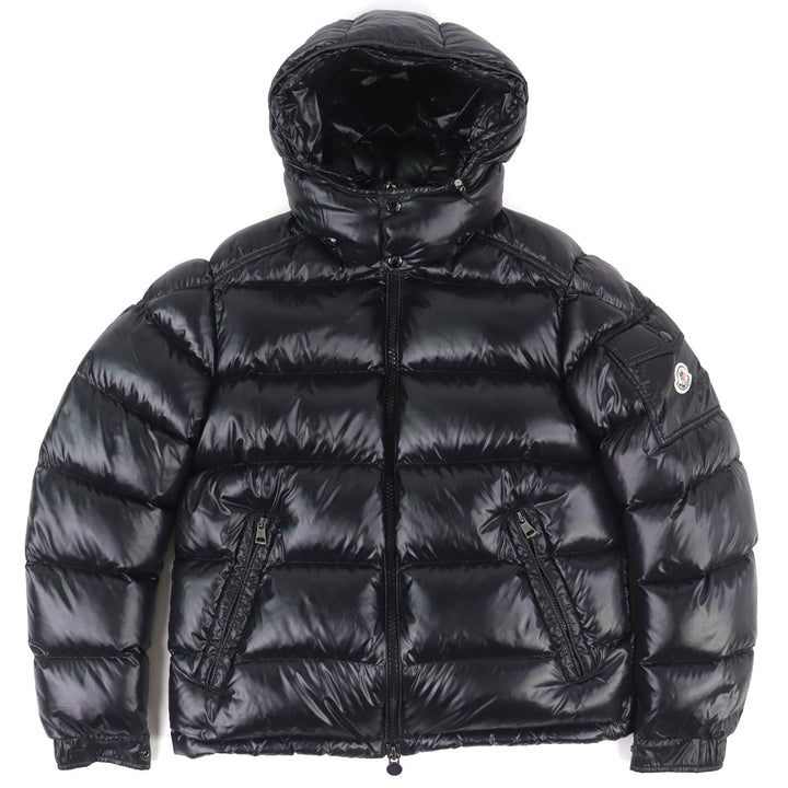 Excellent MONCLER Down jacket MAYA Logo patch, hooded, double zipper black 2