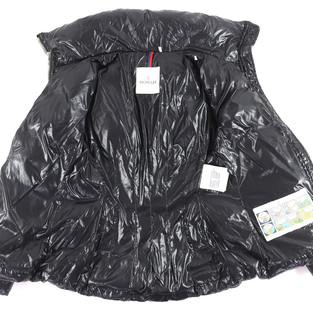 Great MONCLER Down jacket JOUX Logo patch ZIP UP black Women 1 A20934636705
