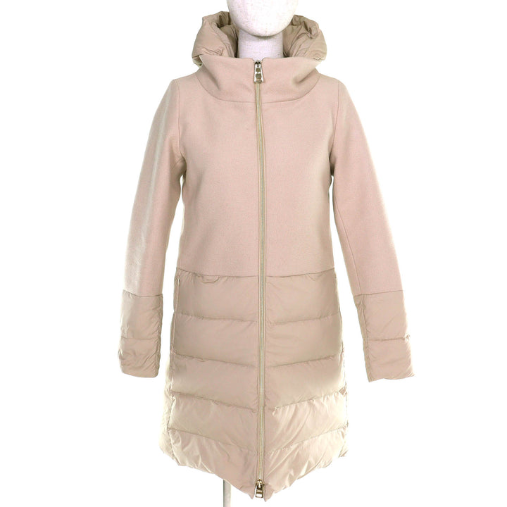 Great Herno down coat DIAGONAL WOOL AND NUAGE PARKA Wool-trimmed 38 PI0848D