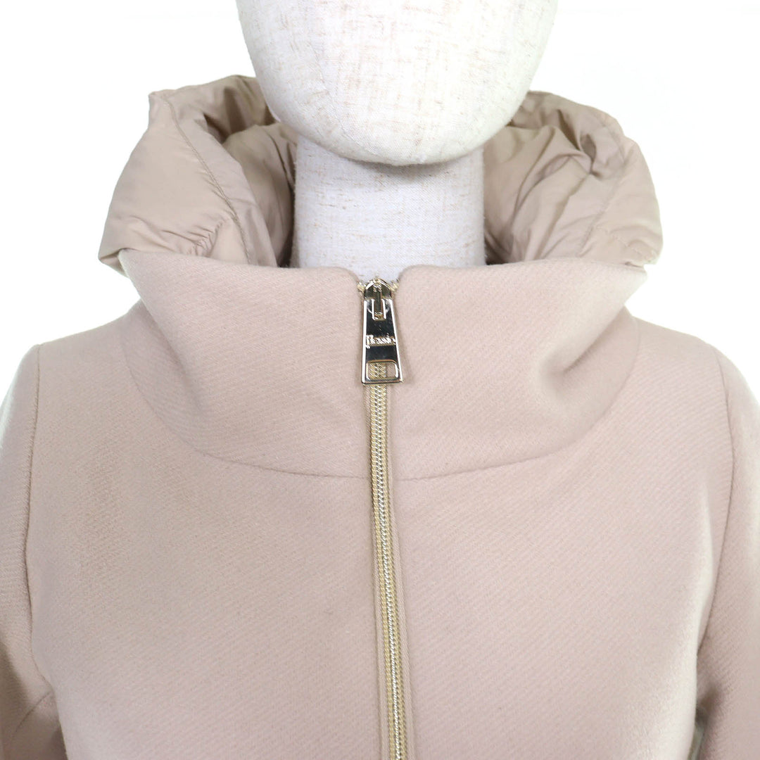 Great Herno down coat DIAGONAL WOOL AND NUAGE PARKA Wool-trimmed 38 PI0848D