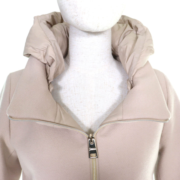 Great Herno down coat DIAGONAL WOOL AND NUAGE PARKA Wool-trimmed 38 PI0848D