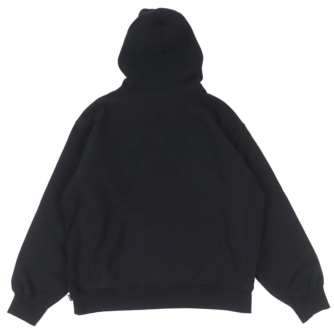 Great Supreme Box Logo Hooded Sweatshirt long-sleeved black cotton mens M