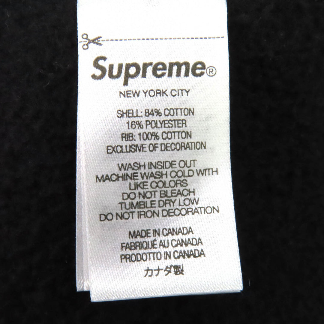 Great Supreme Box Logo Hooded Sweatshirt long-sleeved black cotton mens M