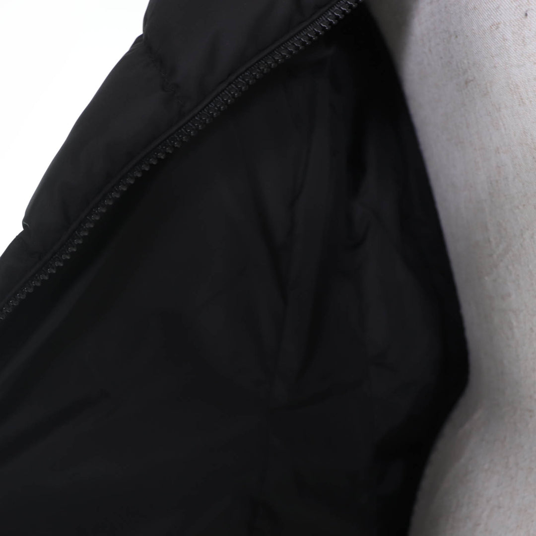 Great MONCLER down coat FLAMMETTE Logo patch and hood black Nylon Women 0