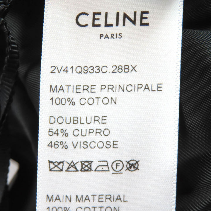 Pristine CELINE Jacket Triomphe gold buttons velour Burgundy 34 2V41Q933C