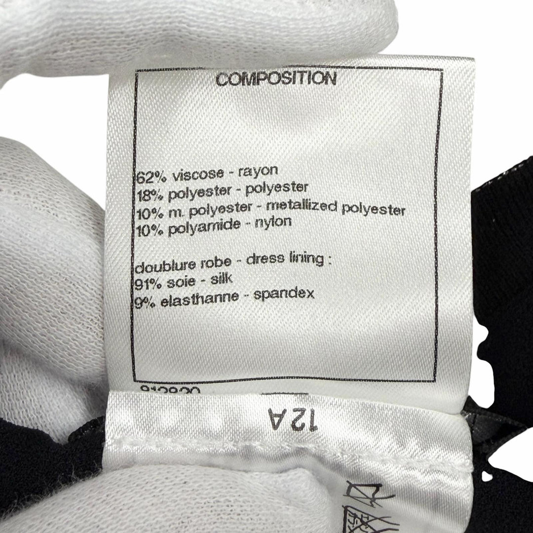Great CHANEL one piece COCO Button Pleated Hem Knit Glitter 38 P50520K06412
