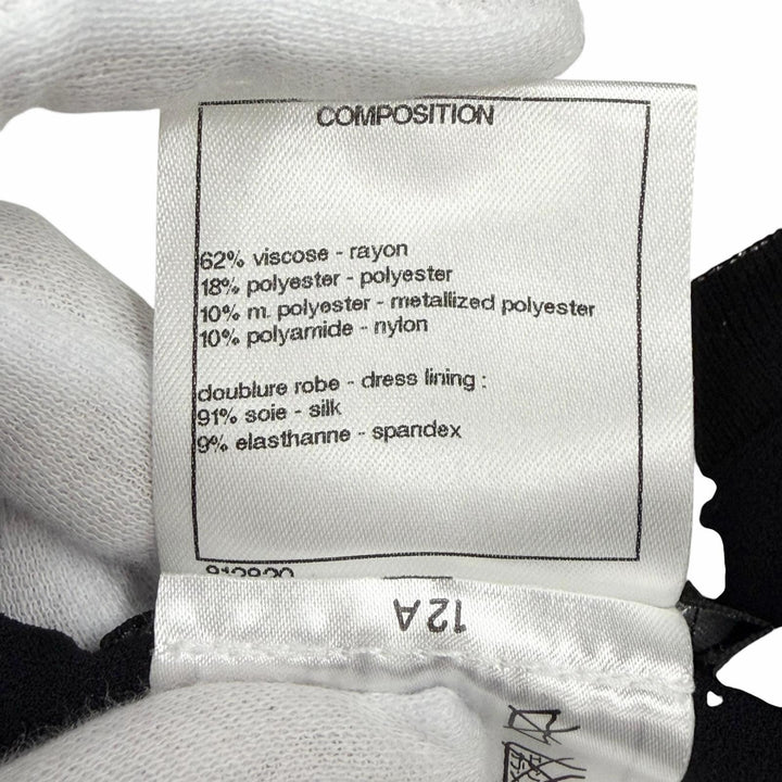 Great CHANEL one piece COCO Button Pleated Hem Knit Glitter 38 P50520K06412