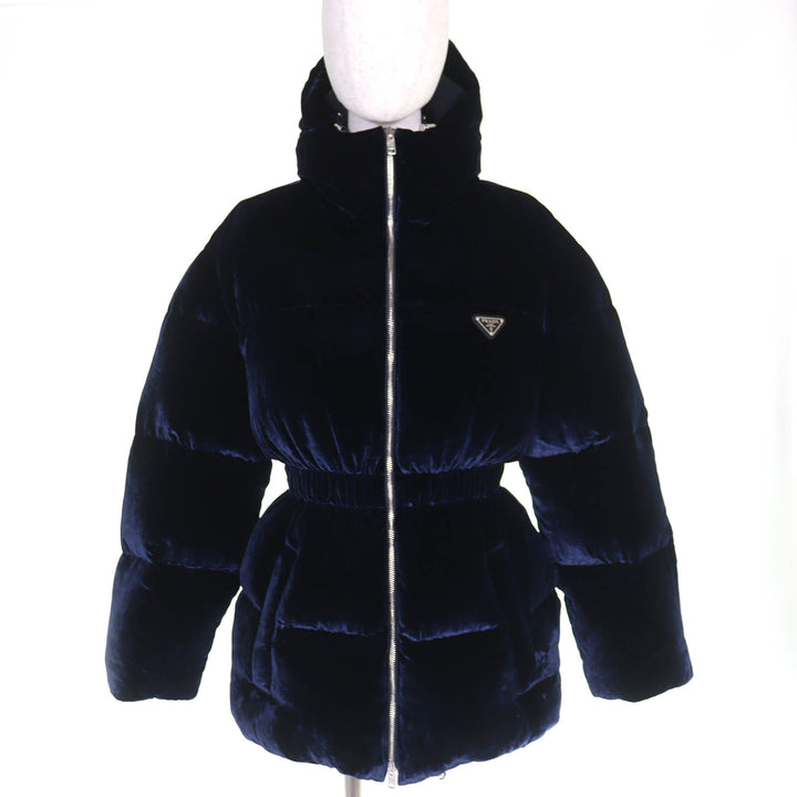 Excellent PRADA Down jacket Triangle with logo, elastic velvet 36 292214