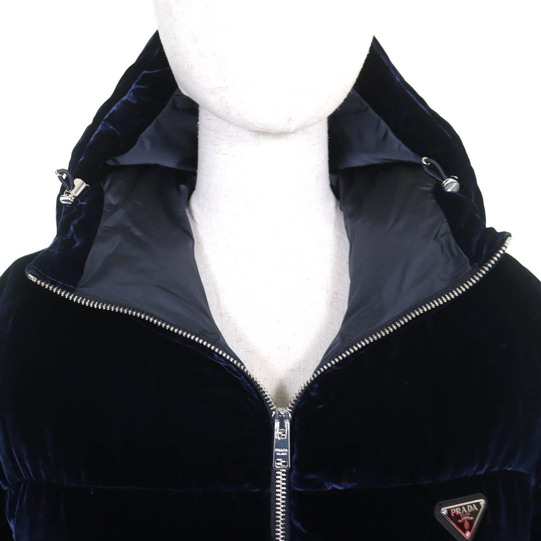 Excellent PRADA Down jacket Triangle with logo, elastic velvet 36 292214