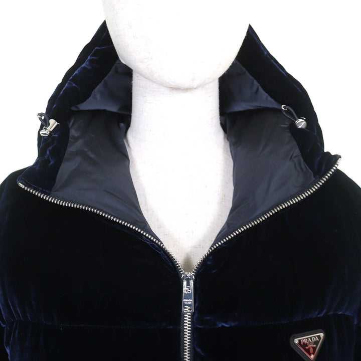 Excellent PRADA Down jacket Triangle with logo, elastic velvet 36 292214
