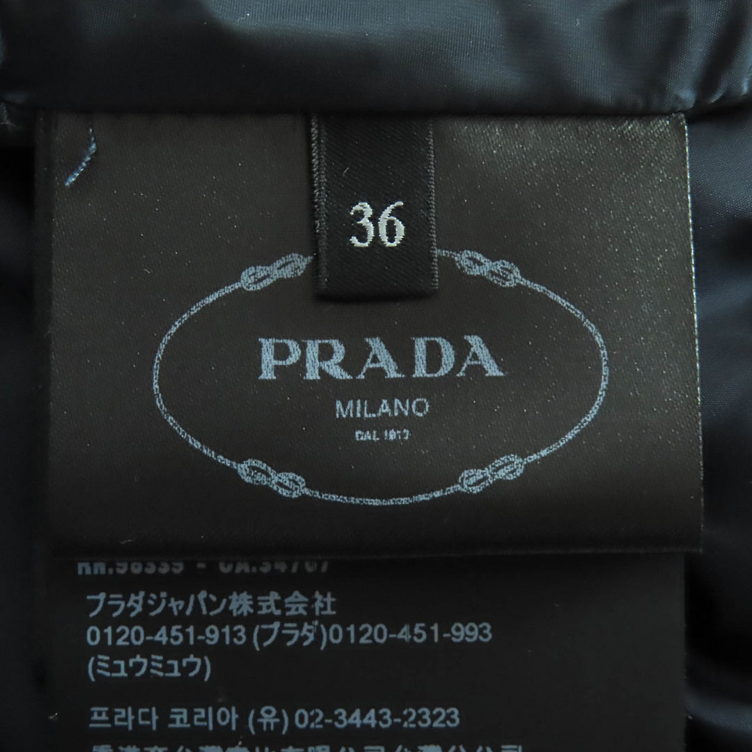 Excellent PRADA Down jacket Triangle with logo, elastic velvet 36 292214