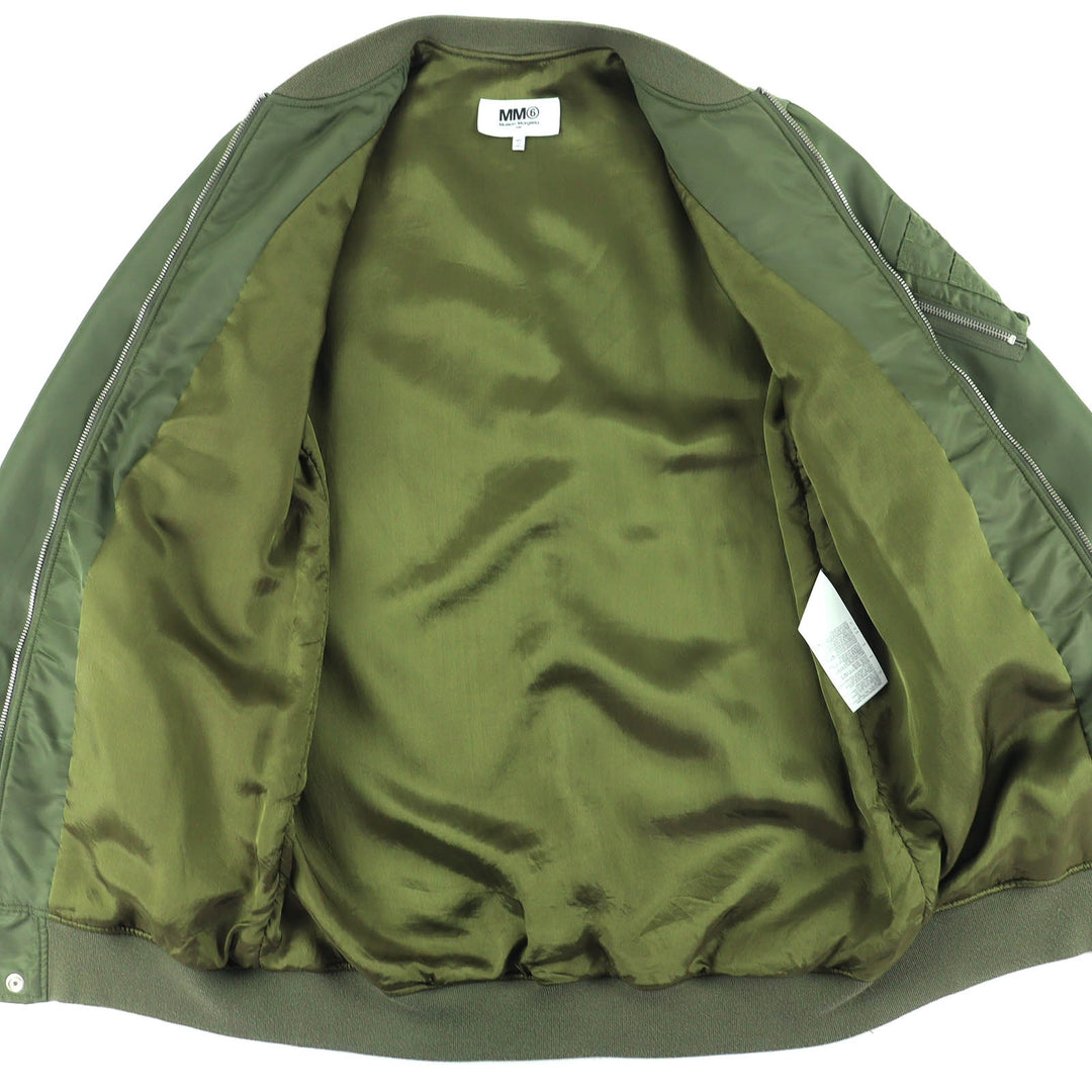 Excellent MM6 Maison Margiela Jacket Military blouson MA-1 khaki 36 S52AA0115