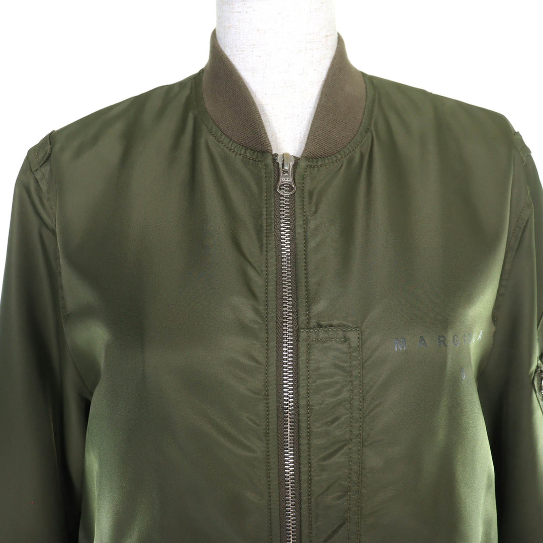 Excellent MM6 Maison Margiela Jacket Military blouson MA-1 khaki 36 S52AA0115