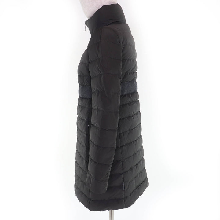 Excellent MONCLER down coat SOLOGNE ZIP UP Stand Collar Dark gray Women 0