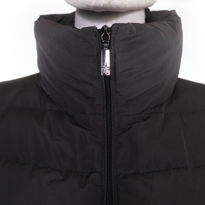 Excellent MONCLER down coat SOLOGNE ZIP UP Stand Collar Dark gray Women 0
