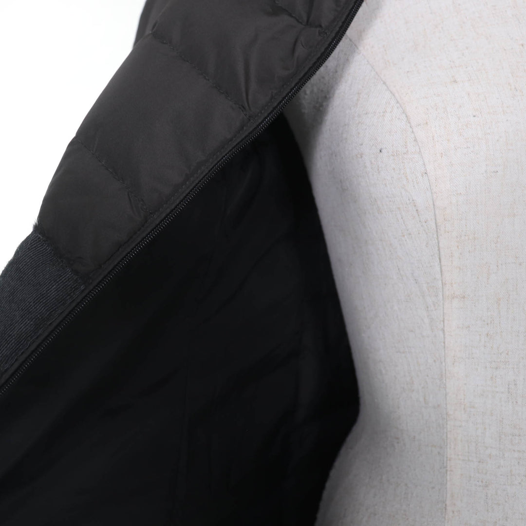 Excellent MONCLER down coat SOLOGNE ZIP UP Stand Collar Dark gray Women 0
