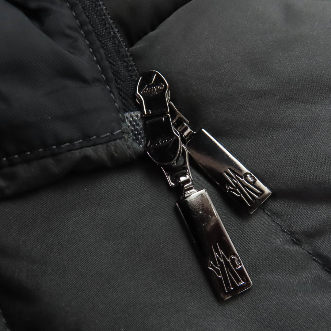 Excellent MONCLER down coat SOLOGNE ZIP UP Stand Collar Dark gray Women 0