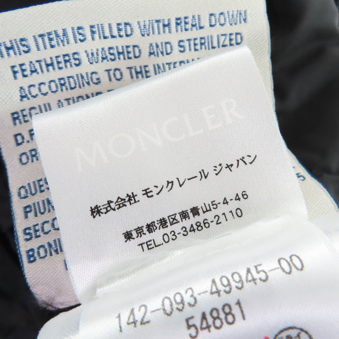 Excellent MONCLER down coat SOLOGNE ZIP UP Stand Collar Dark gray Women 0