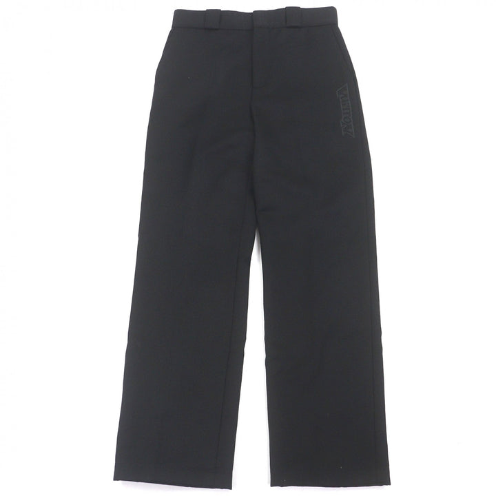 Excellent LOUIS VUITTON Pants Logo embroidery black cotton mens 38