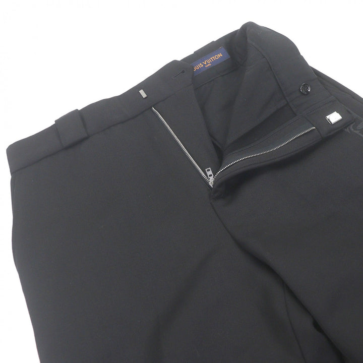 Excellent LOUIS VUITTON Pants Logo embroidery black cotton mens 38