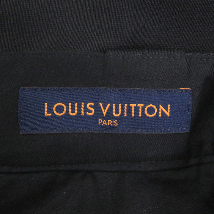 Excellent LOUIS VUITTON Pants Logo embroidery black cotton mens 38