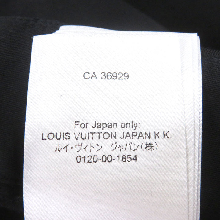 Excellent LOUIS VUITTON Pants Logo embroidery black cotton mens 38