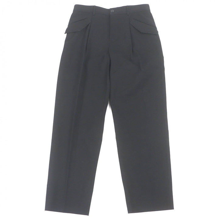 Excellent LOUIS VUITTON slacks LV logo embroidery black cotton mens 38