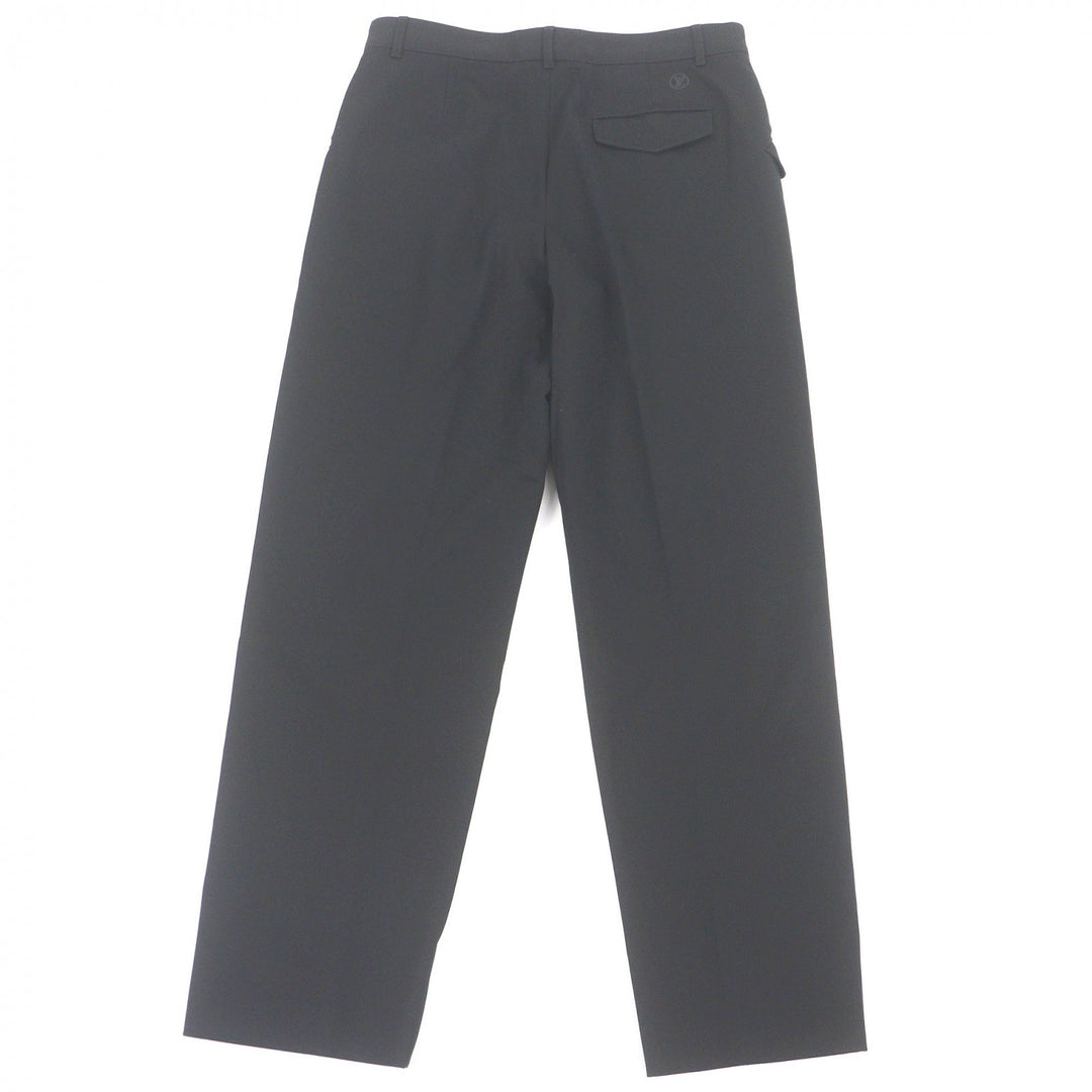 Excellent LOUIS VUITTON slacks LV logo embroidery black cotton mens 38