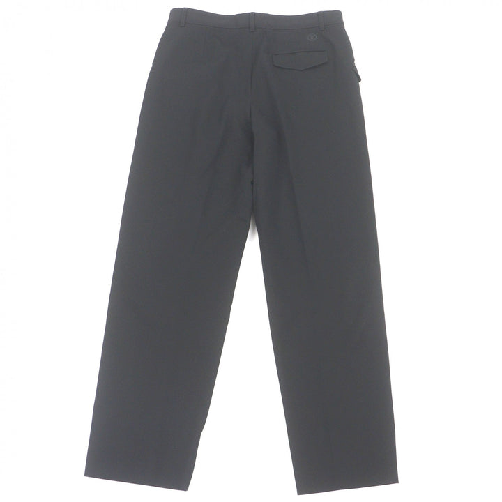 Excellent LOUIS VUITTON slacks LV logo embroidery black cotton mens 38