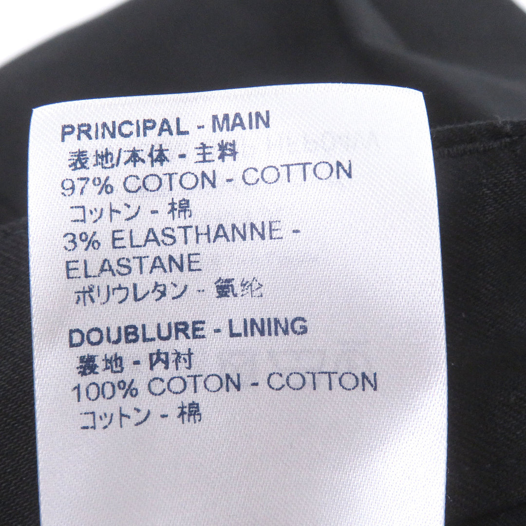 Excellent LOUIS VUITTON slacks LV logo embroidery black cotton mens 38