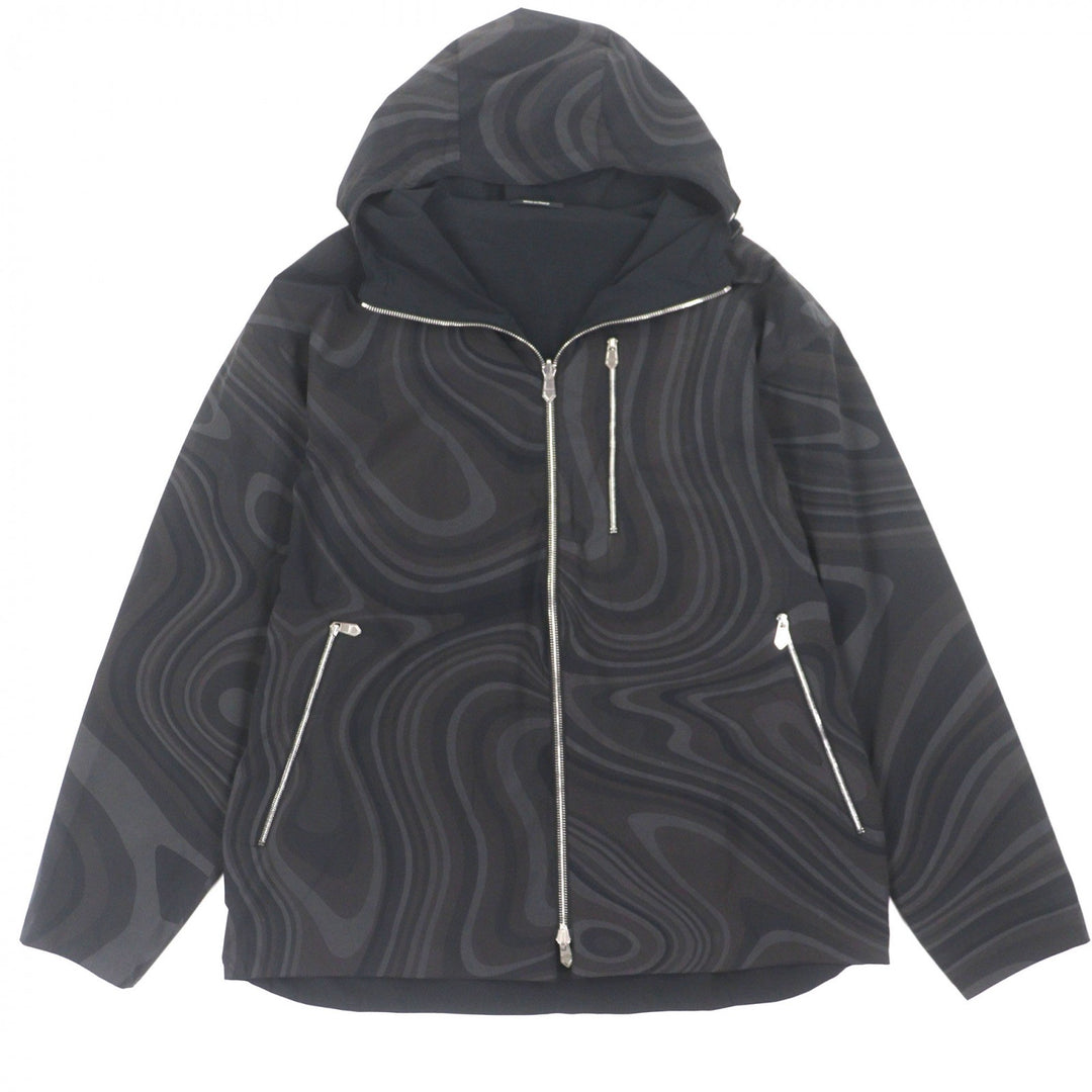 Pristine HERMES mountain hoodie black Nylon mens 44